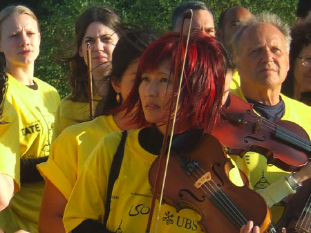 UBS Orchestra on the Millennium Bridge