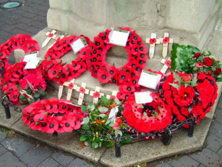 Wreaths at the Borough War Memorial