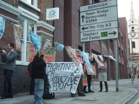 Feminist demonstration in Marshalsea Road