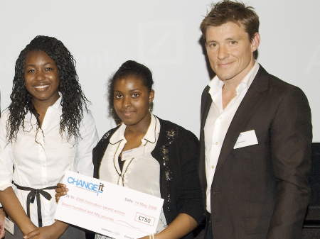 Haristide Ceasar and Tara Ifill with GMTV's Ben Sh