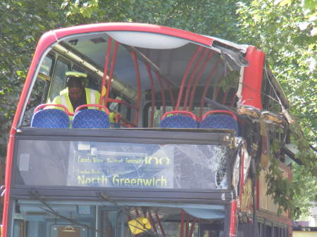 Woman killed as bus hits tree in Tower Bridge Road