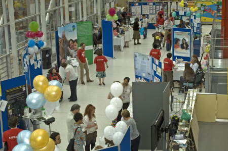 Open day stalls in the Evelina Children's Hospital