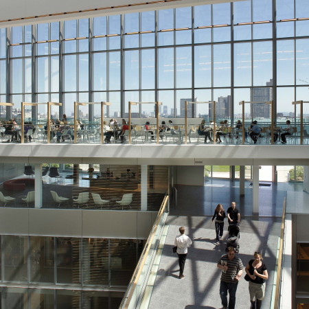 Inside the Blue Fin Building