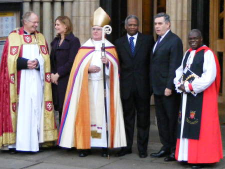 Gordon Brown at Southwark Cathedral for youth violence memorial service