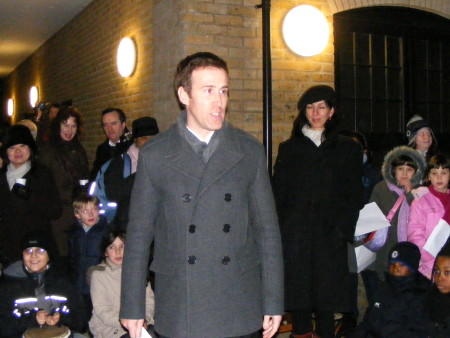 Anton du Beke in Shad Thames for Christmas lights [11 December 2008]