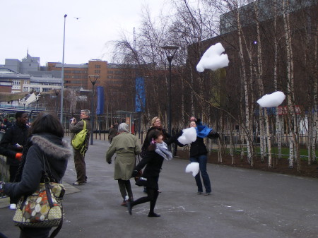 'Happy Clouds' float above Bankside