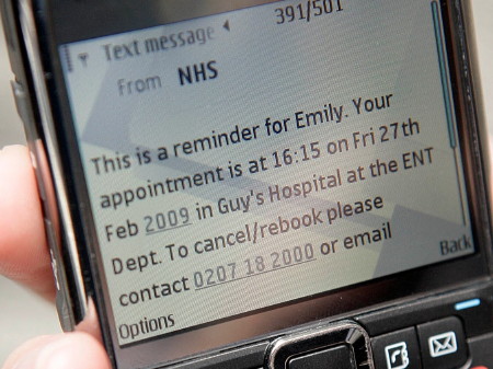 Text message reminders for forgetful Guy’s and St Thomas' patients