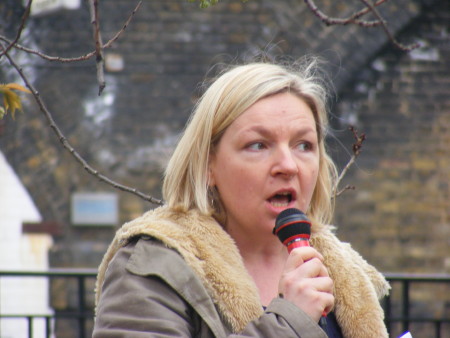 Southwark Socialist activist Lois Austin addresses