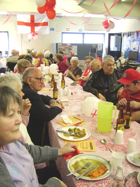 St George's Day lunch at Blackfriars Settlement