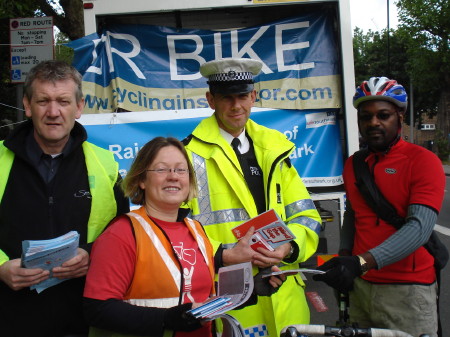 Cyclists swap places with lorry drivers at Elephant & Castle