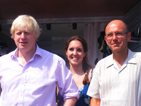 Boris Johnson with Wayne Hemingway and designer Ke