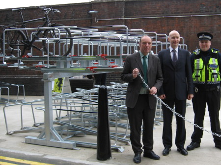 Transport minister opens double-deck cycle parking at Waterloo Station