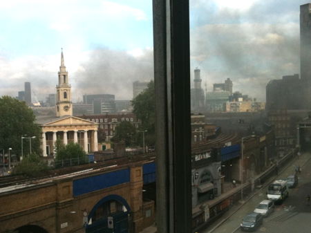 Smoke at Waterloo Station