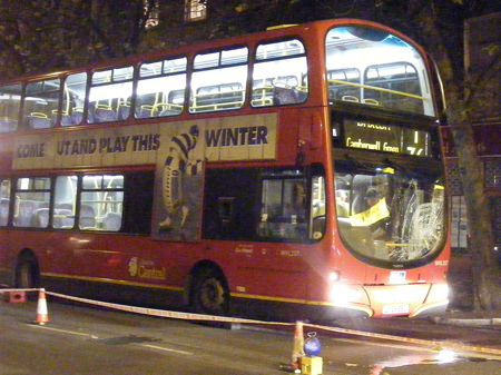 Pedestrian critically injured in London Road bus smash