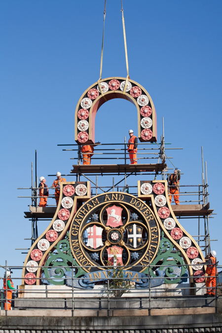 Historic Blackfriars Railway Bridge shields dismantled for Thameslink works