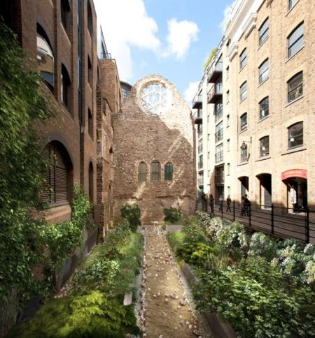 A garden in the ruins of Winchester Palace: fundraising appeal launched