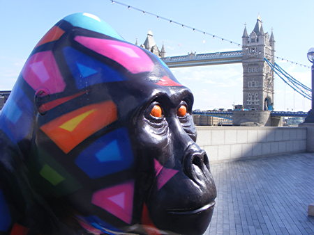 20 life-size gorilla statues appear at More London Riverside