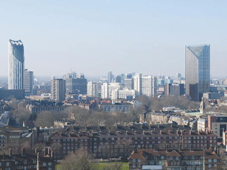 The proposed Eileen House development (right) seen