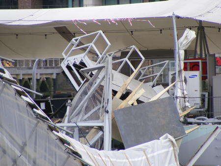 HMS Belfast gangway collapses