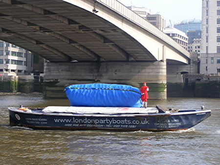 Balloons released from Thames barge to launch RIB Tours London