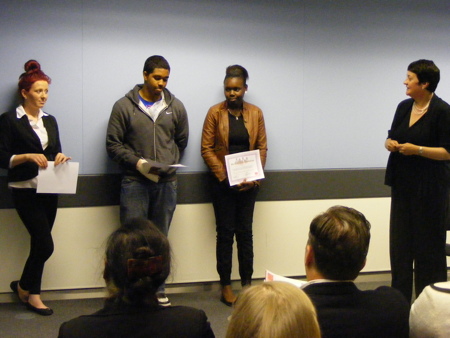 Young apprentices from Downside Fisher at City Hall for awards ceremony