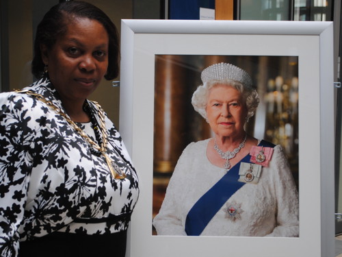 Cllr Althea Smith with the new portrait