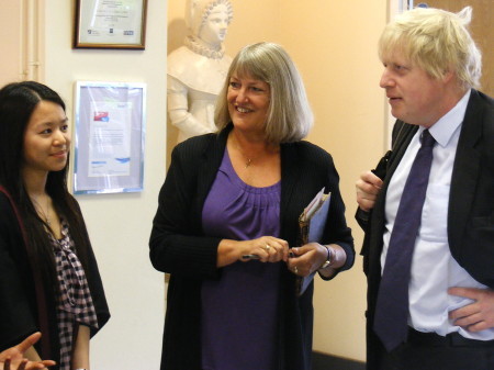 Dr Irene Bishop with Mayor of London Boris Johnson