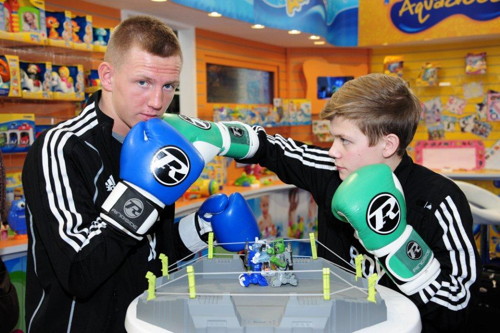 Bermondsey boxing champion battles it out with Battroborg robot