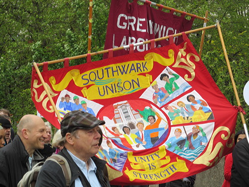 Hundreds gather on South Bank for Defend London’s NHS protest