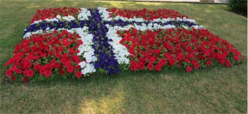 Floral Norwegian flag marks SOE anniversary