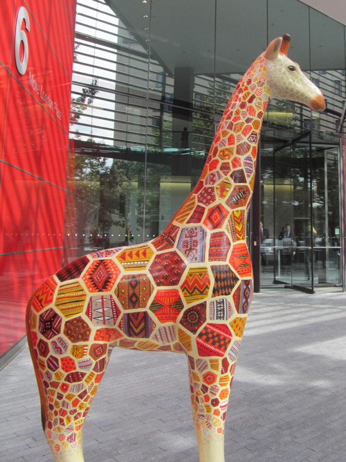 Giraffes take up residence at More London