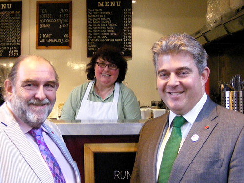 Communities minister Brandon Lewis visits Borough Market