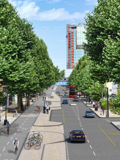 Radical plans for Blackfriars Road in new north-south cycle route
