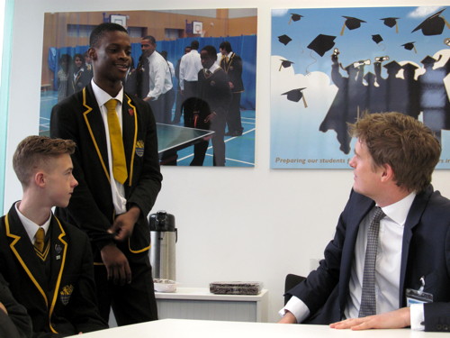 Tristram Hunt visits Globe Academy