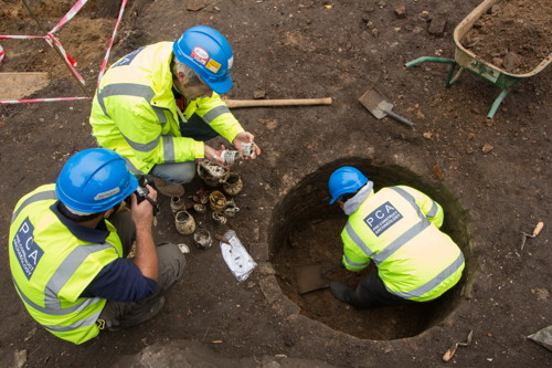 Mosque volunteers join archaeological dig at Dickens Square