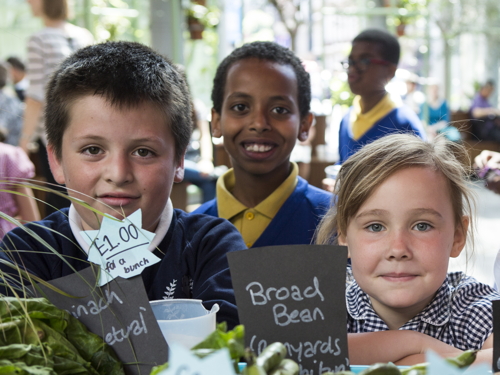 Southwark schoolchildren sell local produce at Borough Market