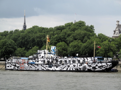 German artist’s dazzling WWI centenary makeover for HMS President