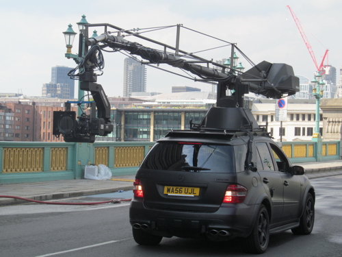 Southwark Bridge shut for Sacha Baron Cohen film stunt