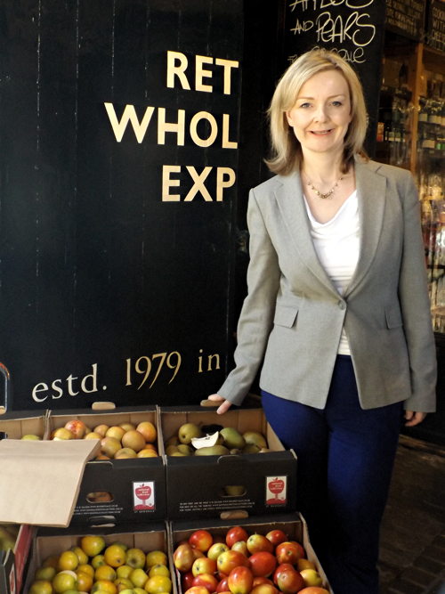 Environment secretary Liz Truss visits Borough Market