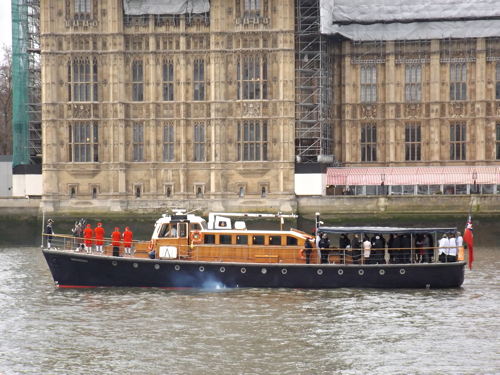 Havengore returns to route of Churchill funeral flotilla 50 years on