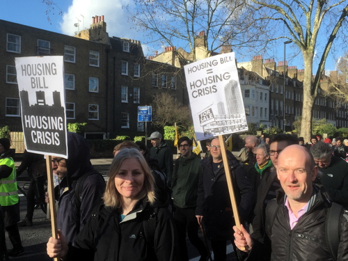 Hundreds march against Housing & Planning Bill