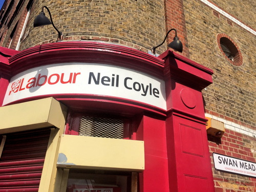 Police outside Neil Coyle’s surgery but ‘protest’ doesn’t happen