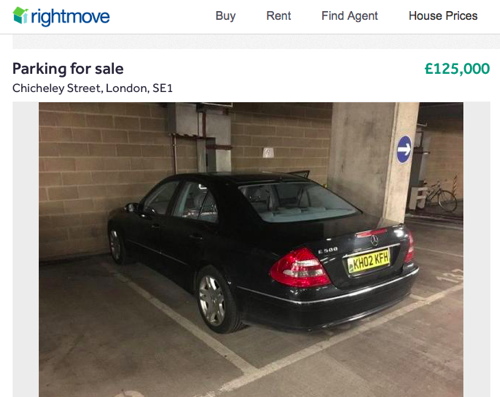 £125,000 - is this SE1’s most expensive parking space?
