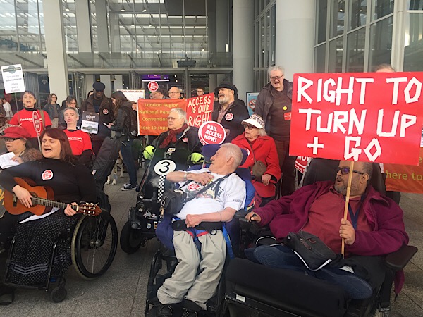 Disabled passengers stage Southern rail protest at London Bridge