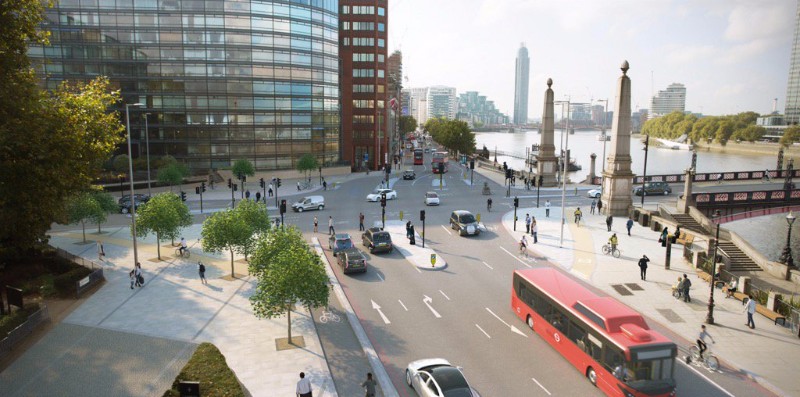 Lambeth Bridge: TfL plans to abolish roundabouts