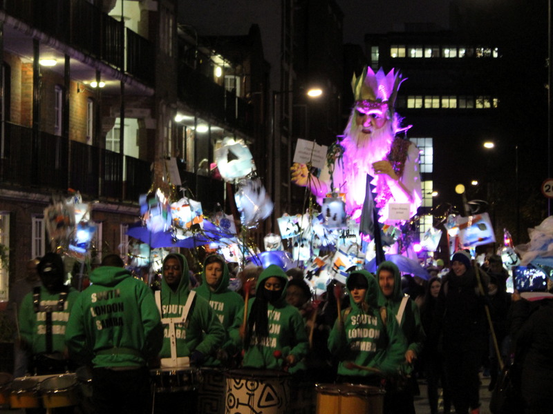 Old Father Thames leads lantern parade around Southwark streets