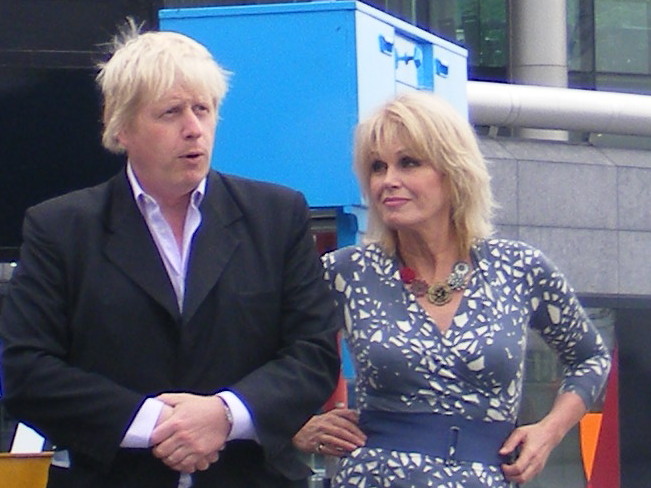 Boris Johnson and Joanna Lumley