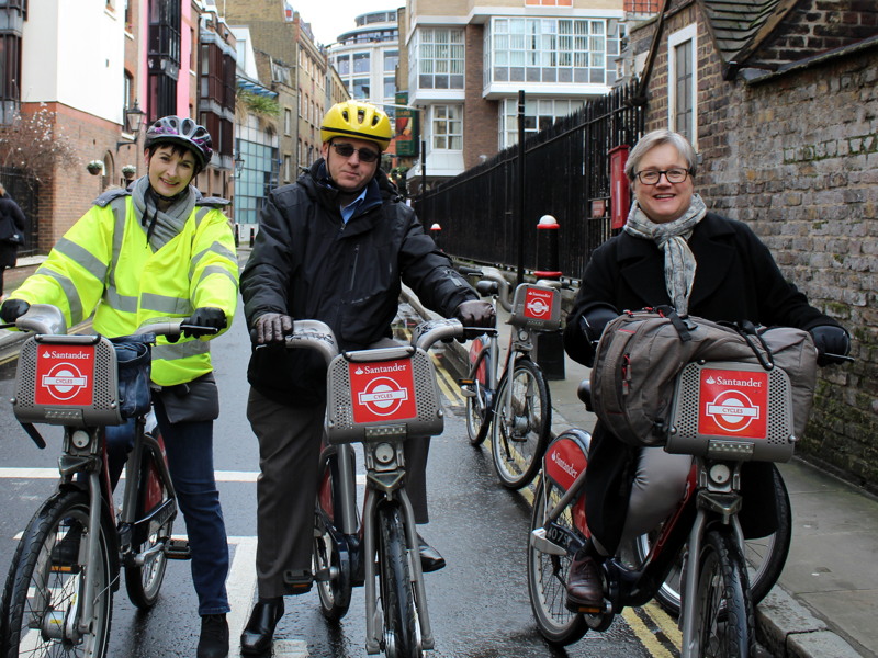 Assembly members tour SE1 and Square Mile cycle routes