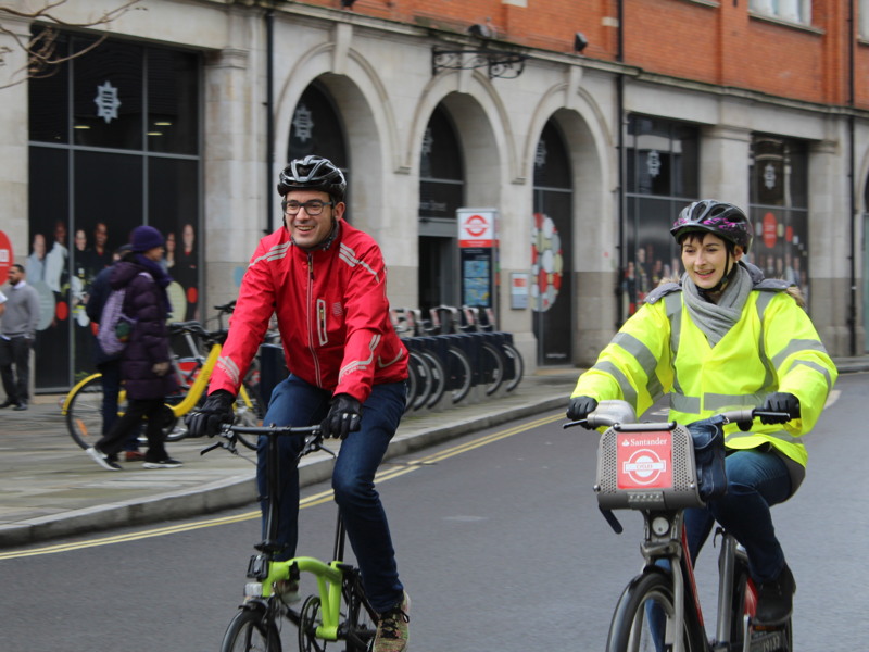 Assembly members tour SE1 and Square Mile cycle routes