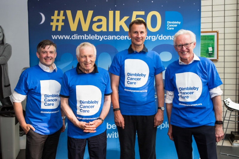 Jeremy Hunt joins overnight walk for Dimbleby Cancer Care charity